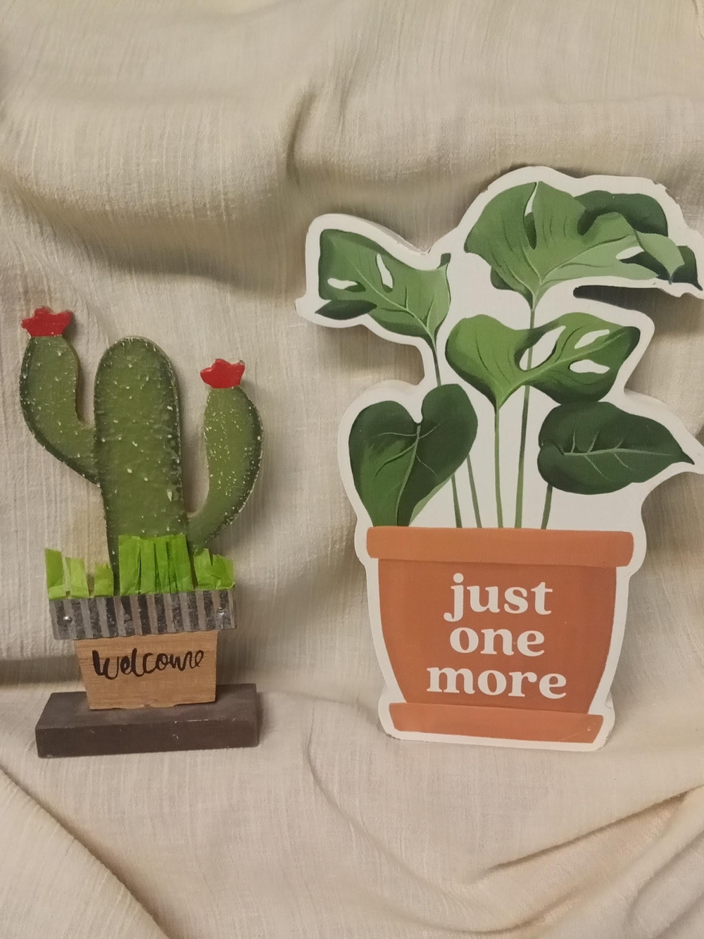 Wooden Cactus & Potted Plant Décor - Green, Terracotta